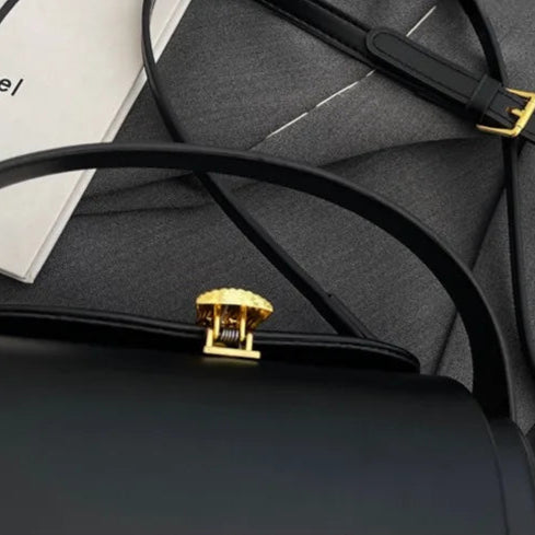 Fashion leather shoulder bag with top handle
