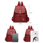 Designer-style leather backpack