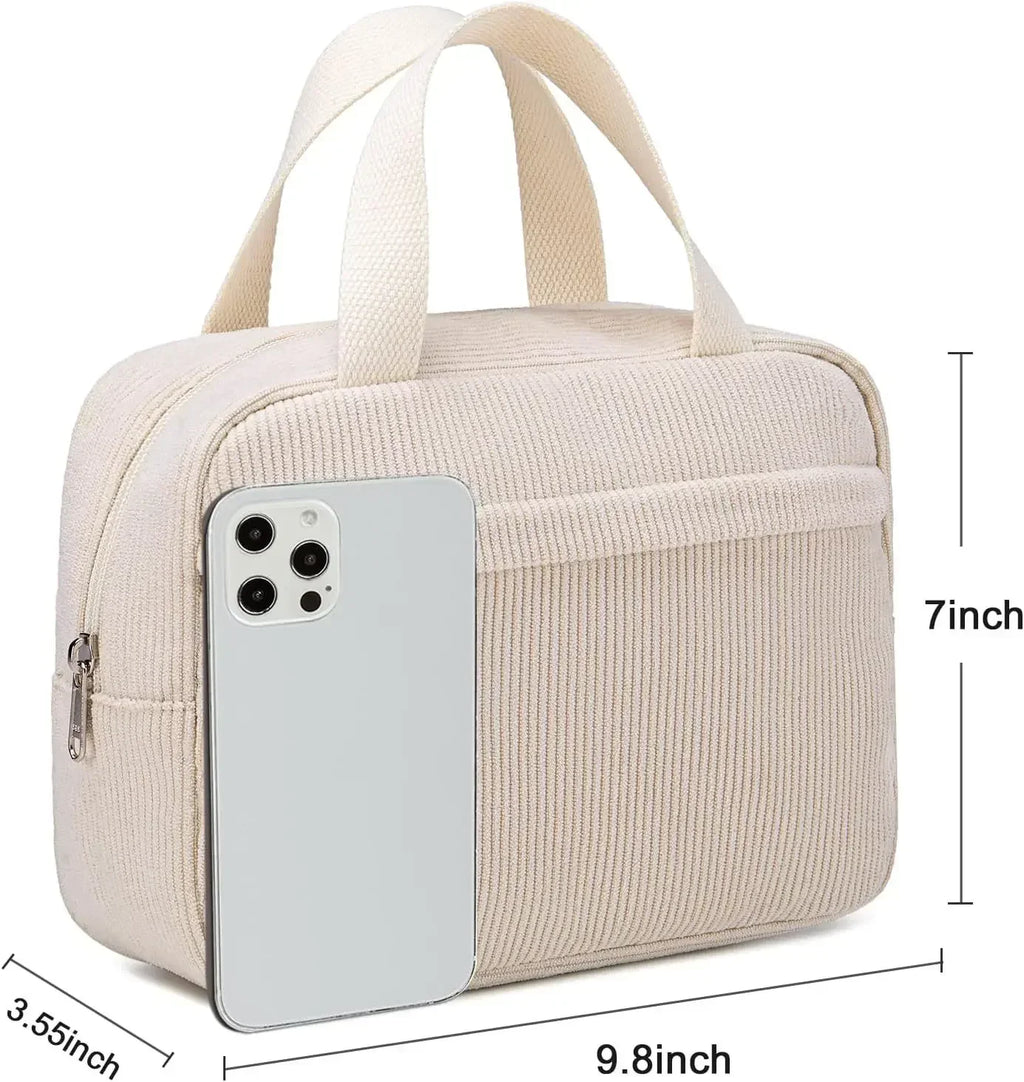 Corduroy travel toiletry bag