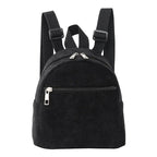 Mini corduroy backpack with adjustable straps