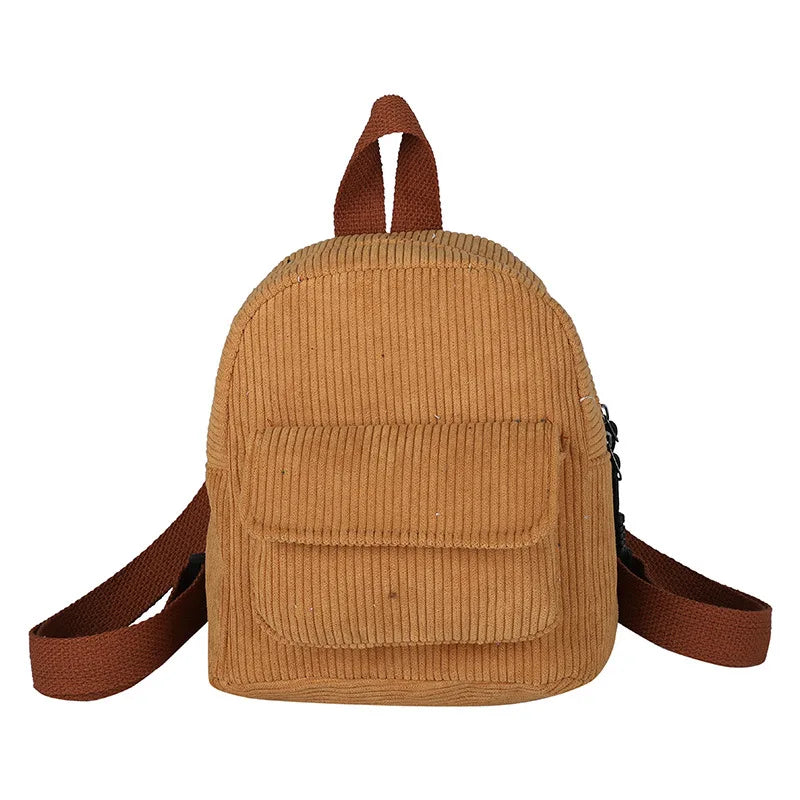 Mini corduroy backpack