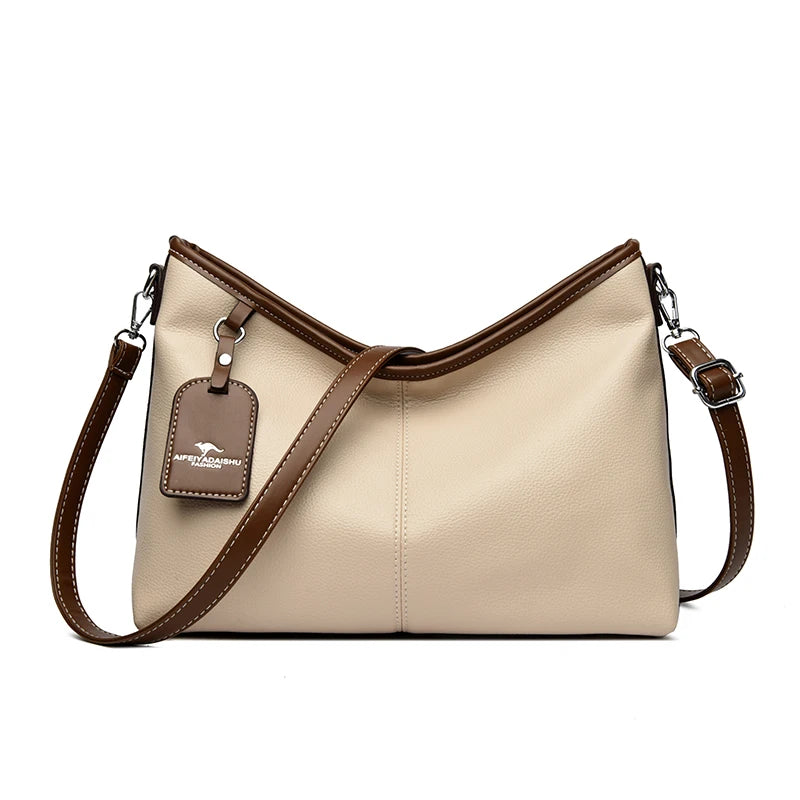 Leather handbag for work, shopping, or travel