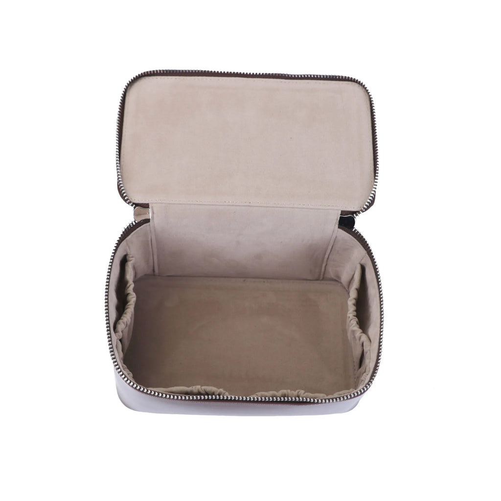 Travel leather vanity bag