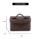 Travel leather vanity bag