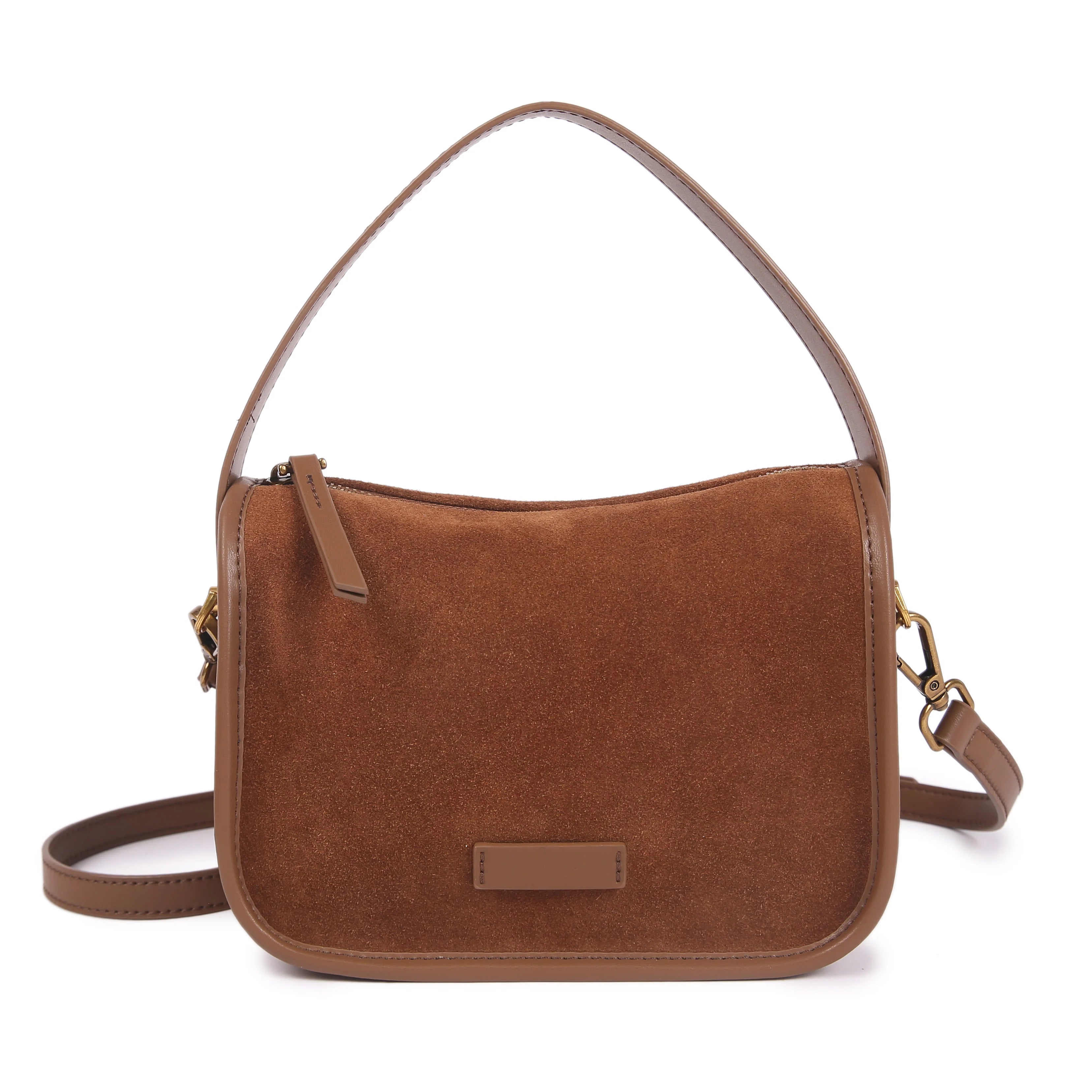 Everyday suede shoulder bag