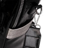 Women’s black leather backpack