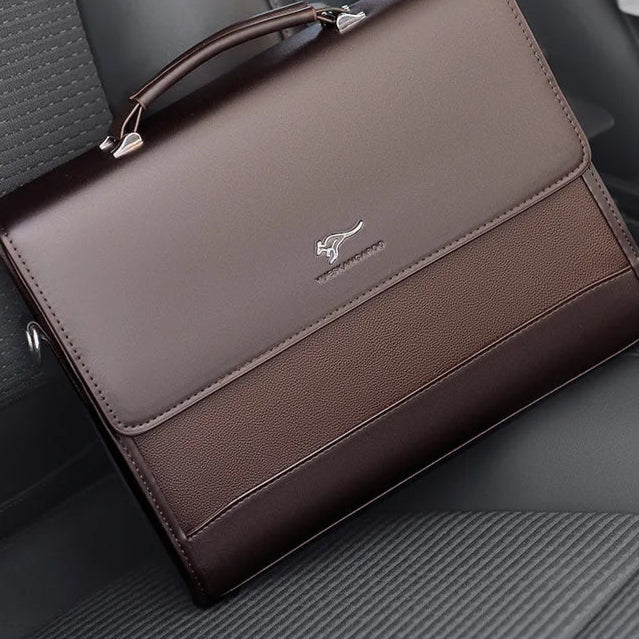 Executive leather laptop briefcase