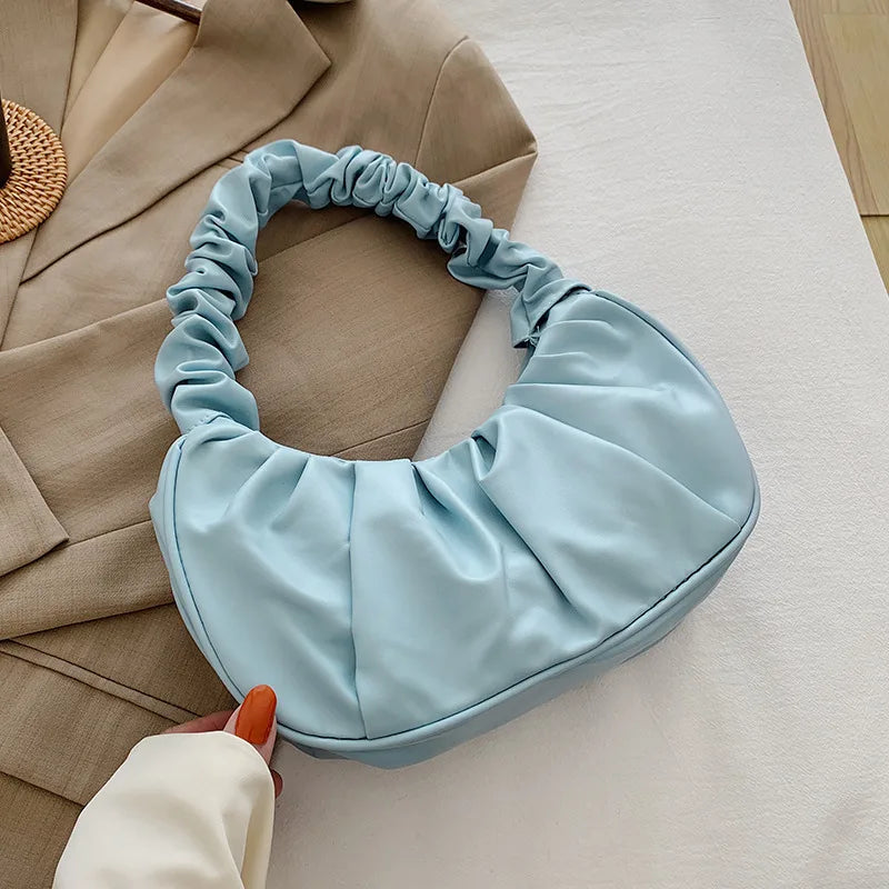 Quilted leather hobo bag