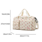 Corduroy travel toiletry bag with shoulder strap