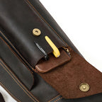 Full leather rucksack backpack