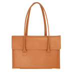 Women's leather laptop shoulder messenger bag
