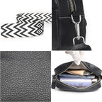 Soft minimalist leather crossbody bag