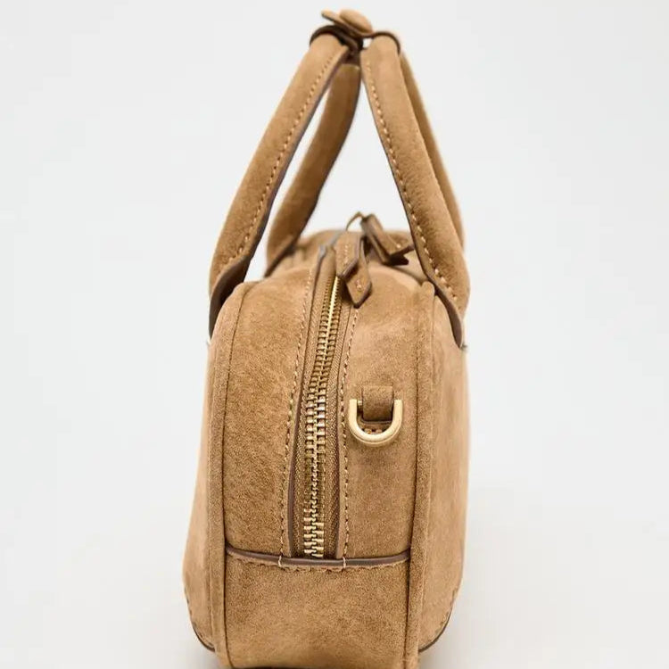 Medium suede handbag