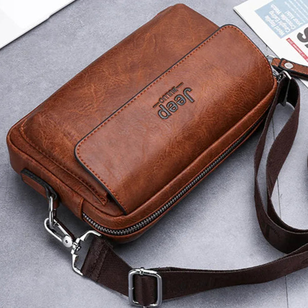 Vintage leather crossbody bag