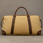 Soft leather overnight duffle bag