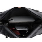 Leather shoulder bag with adjustable strap