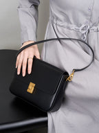 Retro style leather crossbody bag