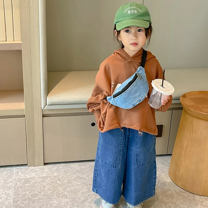 Children denim bum bag