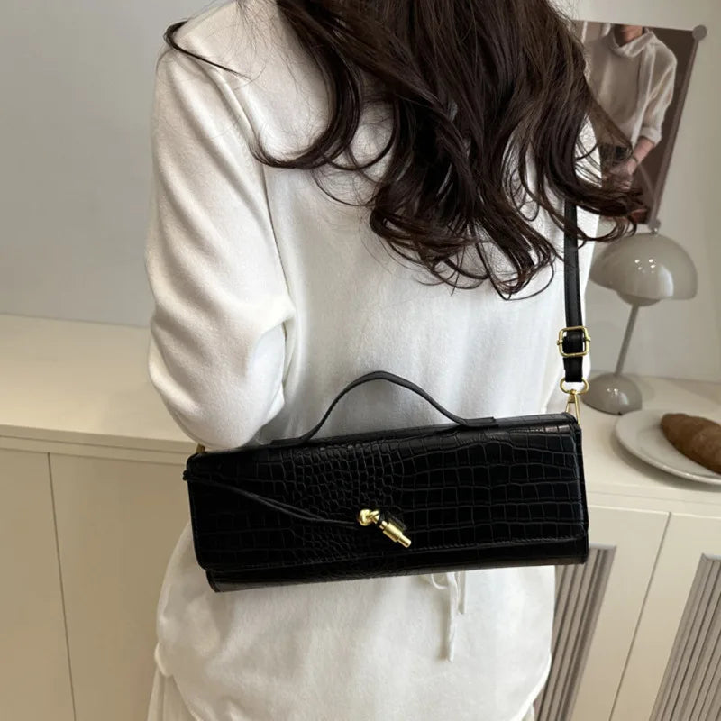 Compact leather handbag
