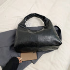 Women large leather hobo bag
