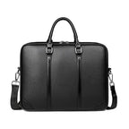 Designer-inspired leather laptop briefcase