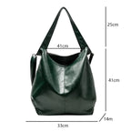 Chic oversized leather tote bag