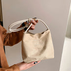 Casual suede shoulder bag for city walks