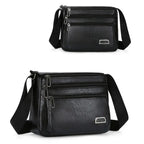 Men soft leather crossbody bag