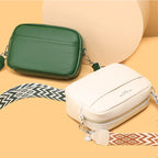 Soft minimalist leather crossbody bag
