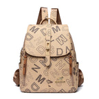 Designer-style leather backpack