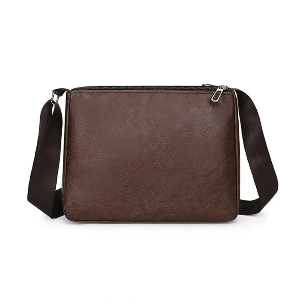 Men soft leather crossbody bag