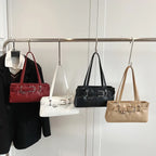 Soft-touch leather shoulder bag