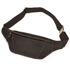 Men's leather chest bag
