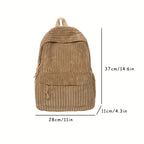Versatile corduroy backpack