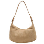 Vintage suede hobo shoulder handbag