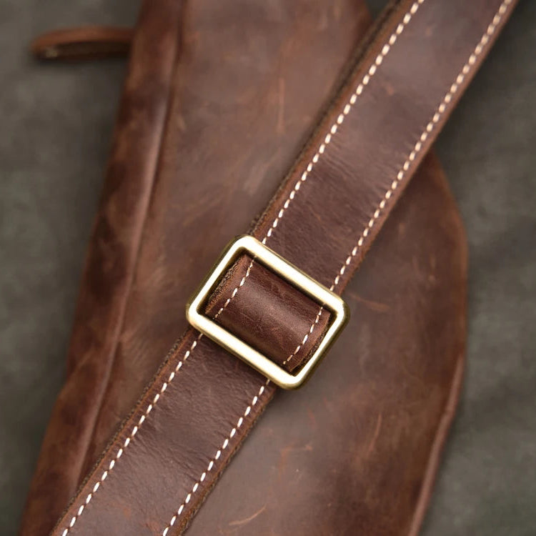 Streetwear-style leather bum bag