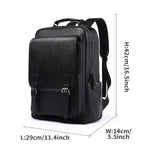 Large leather backpack for men