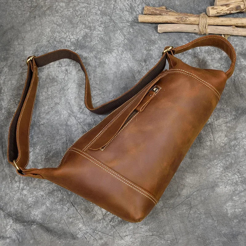 Full leather rucksack backpack