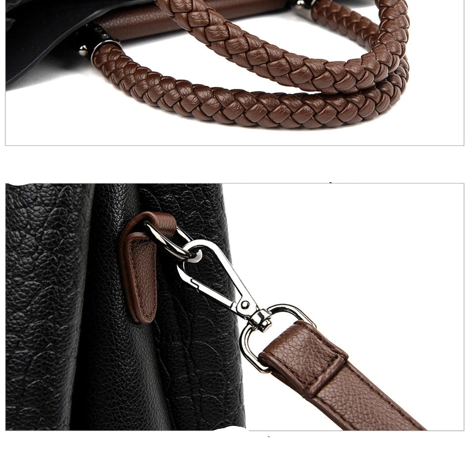 Vintage-inspired leather handbag