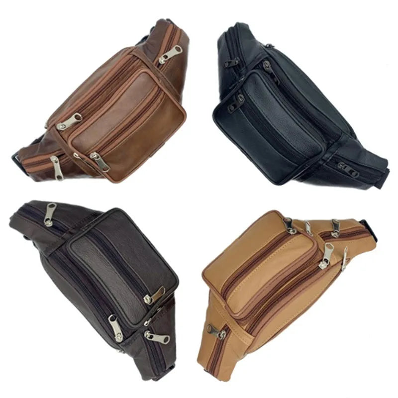Large leather fanny pack