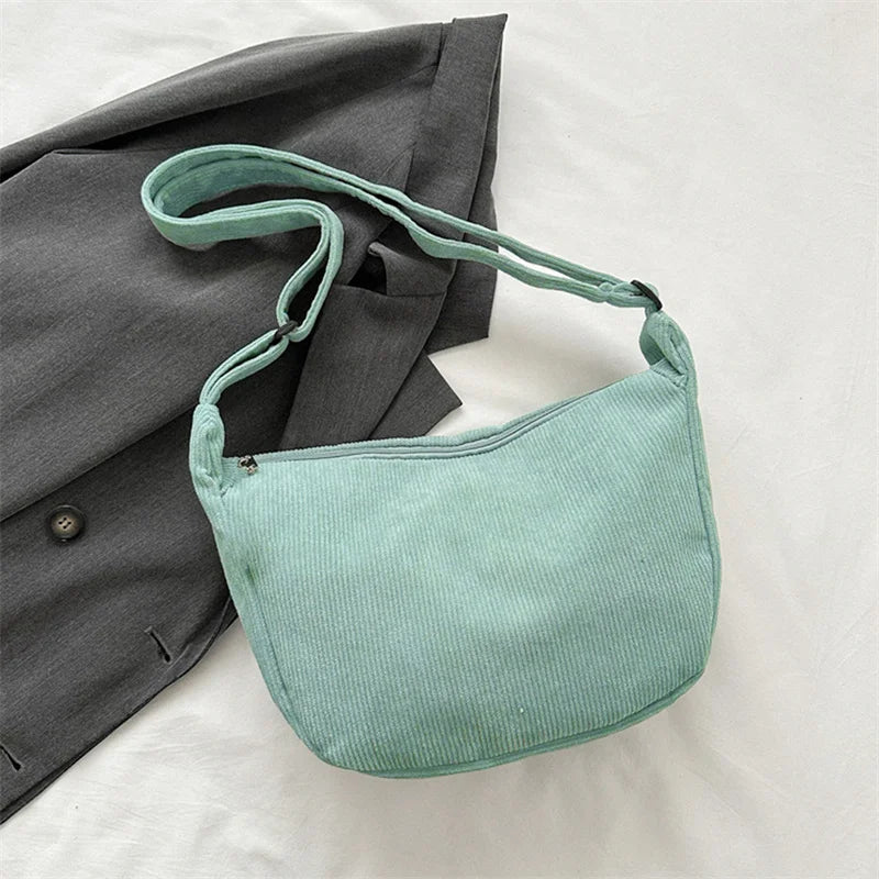 Corduroy handbag for casual wear