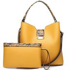 Medium leather tote handbag