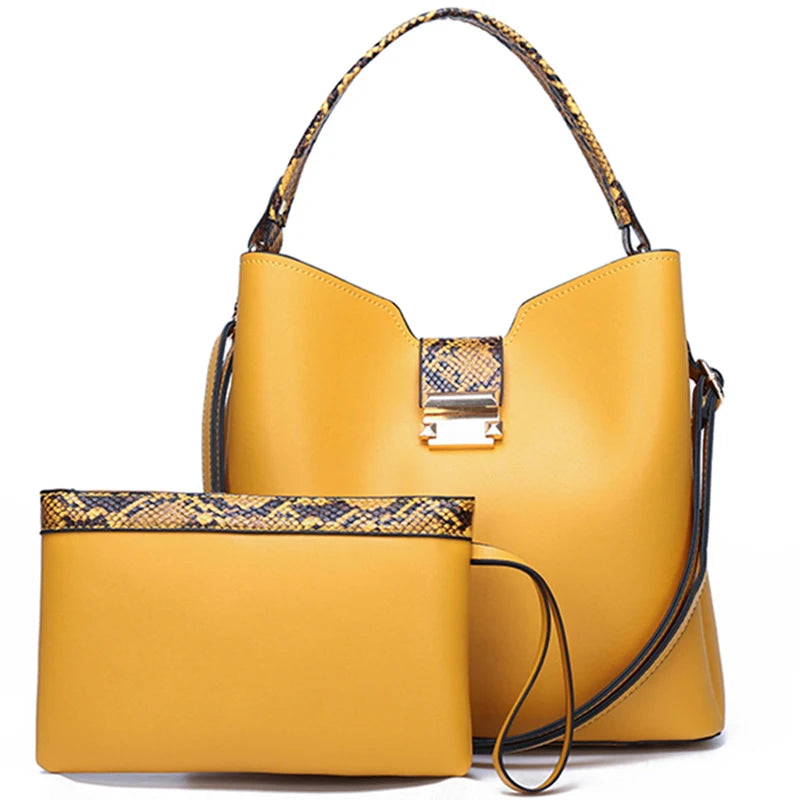 Medium leather tote handbag
