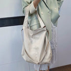 Chic oversized leather tote bag