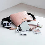 Classic leather shoulder bag for women