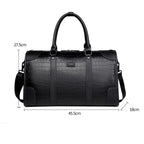 Unisex leather duffle bag