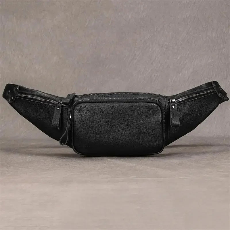 Minimalist leather waist bag