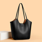 Elegant soft leather tote bag