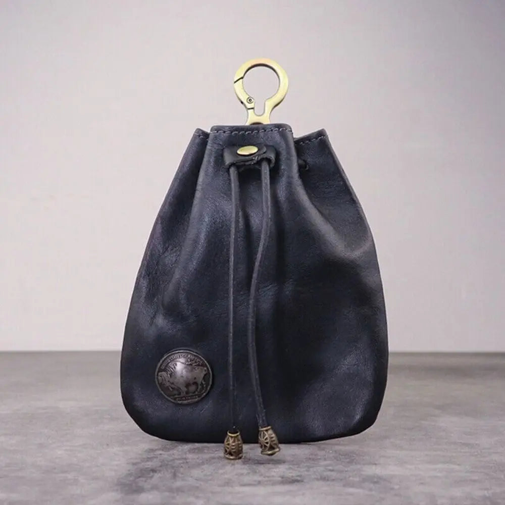 Vintage leather belt pouch