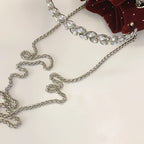 Corduroy handbag with chain strap